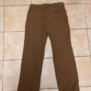 Size 8 Italian wool straight leg pants, cinnamon brown
